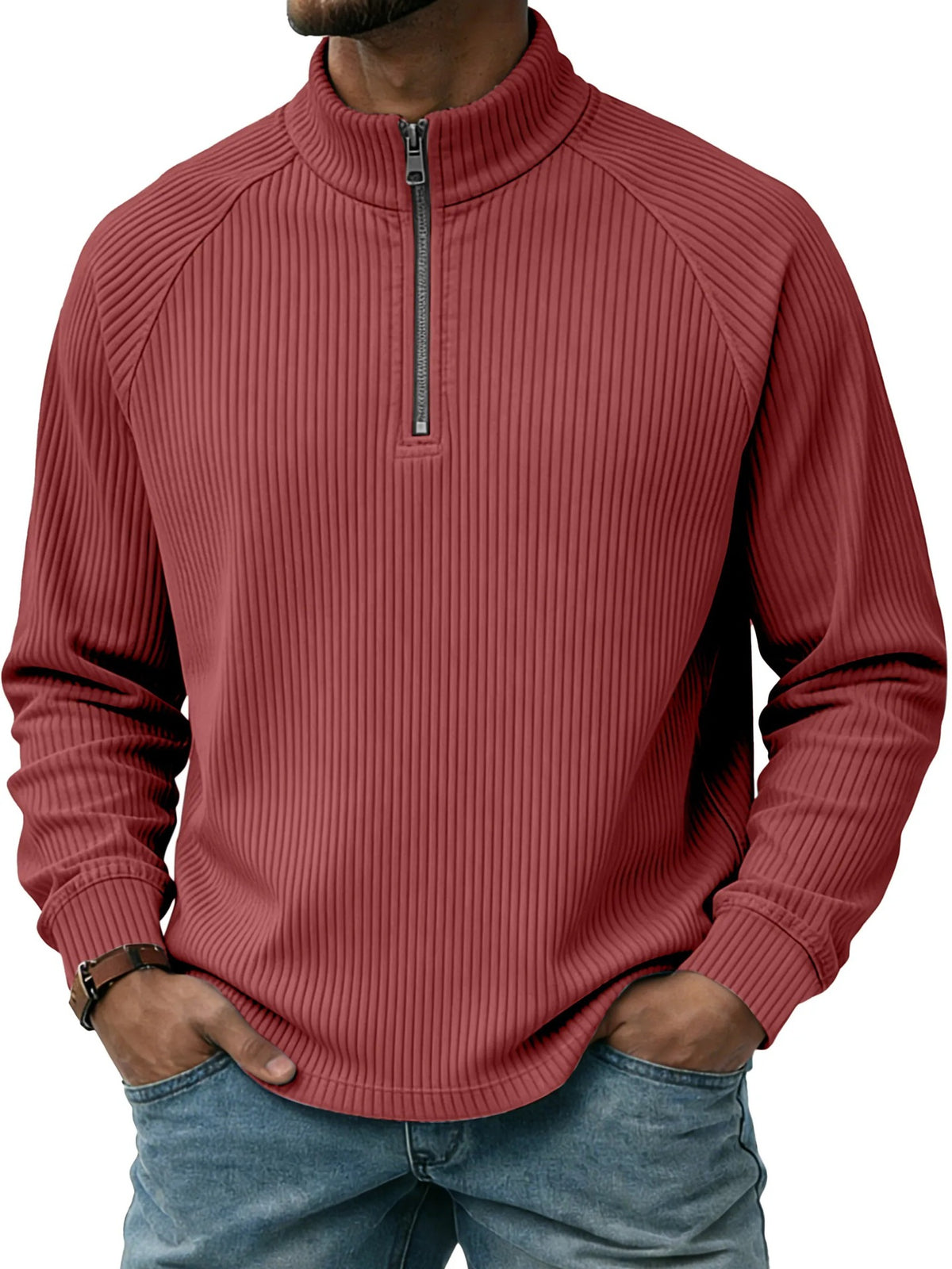 Polo homme zippé coupe ample - Ma boutique & co