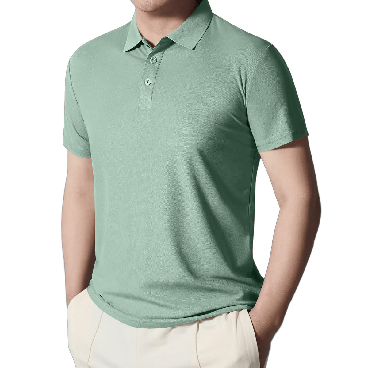 T-shirt homme col chemise séchage rapide - vue principale - Ma boutique & co