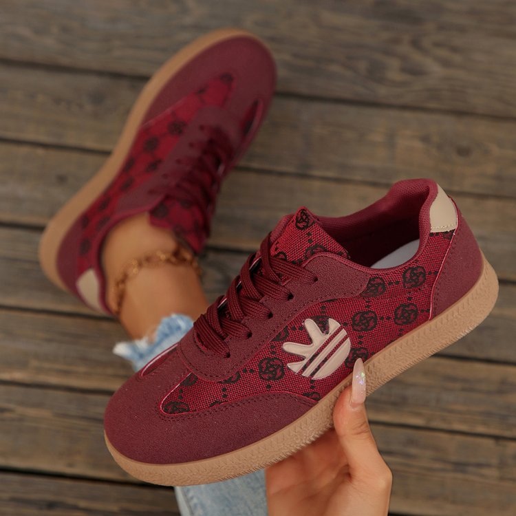 Baskets rétro femme rouges - vue principale - Ma boutique & co
