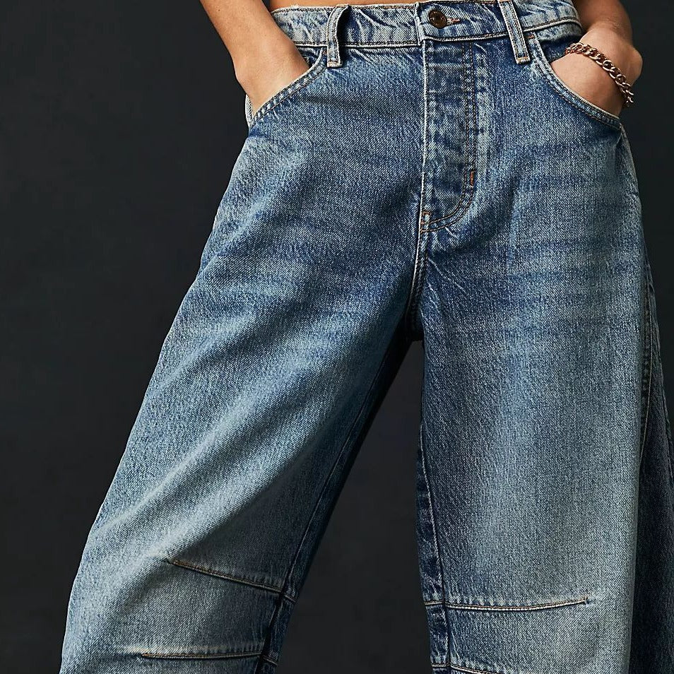 Jean femme baggy gris-bleu - Ma boutique & co