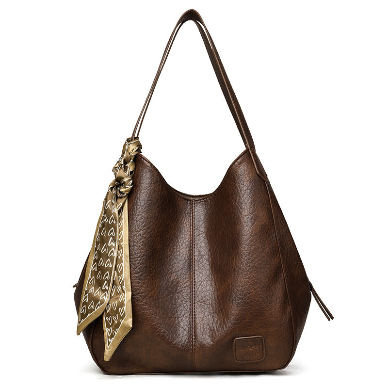 Sac cabas rétro femme brun doré - Ma boutique & co