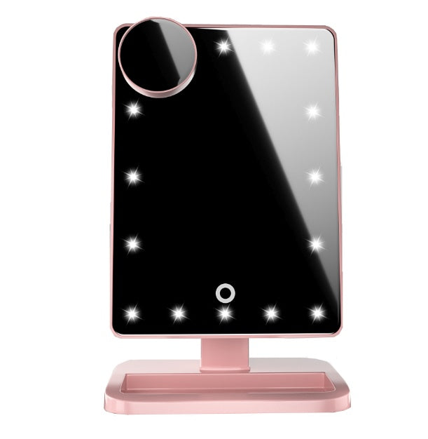 Miroir de maquillage LED Bluetooth, coloris Blanc