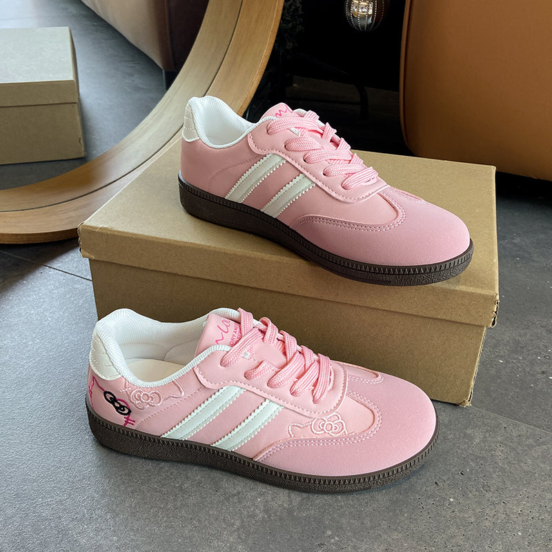 Baskets rétro femme roses - vue principale - Ma boutique & co
