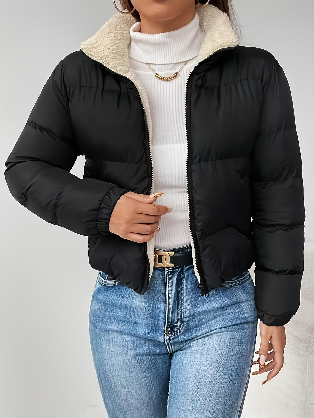 Veste femme unie - détail coupe - Ma boutique & co