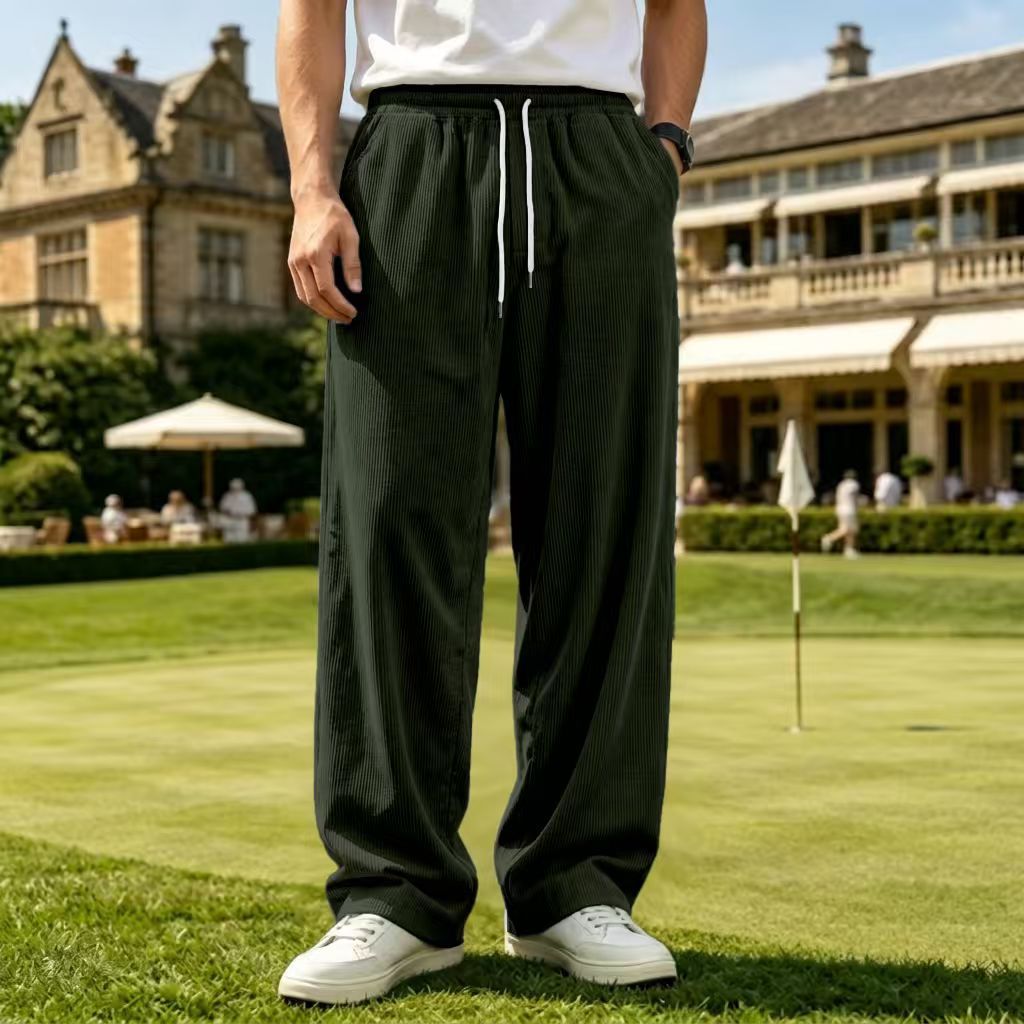 Pantalon homme velours côtelé porté - Ma boutique & co