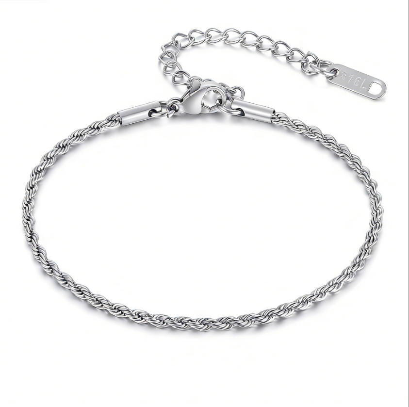 Bracelet torsé acier inoxydable - détail fermoir - Ma boutique & co