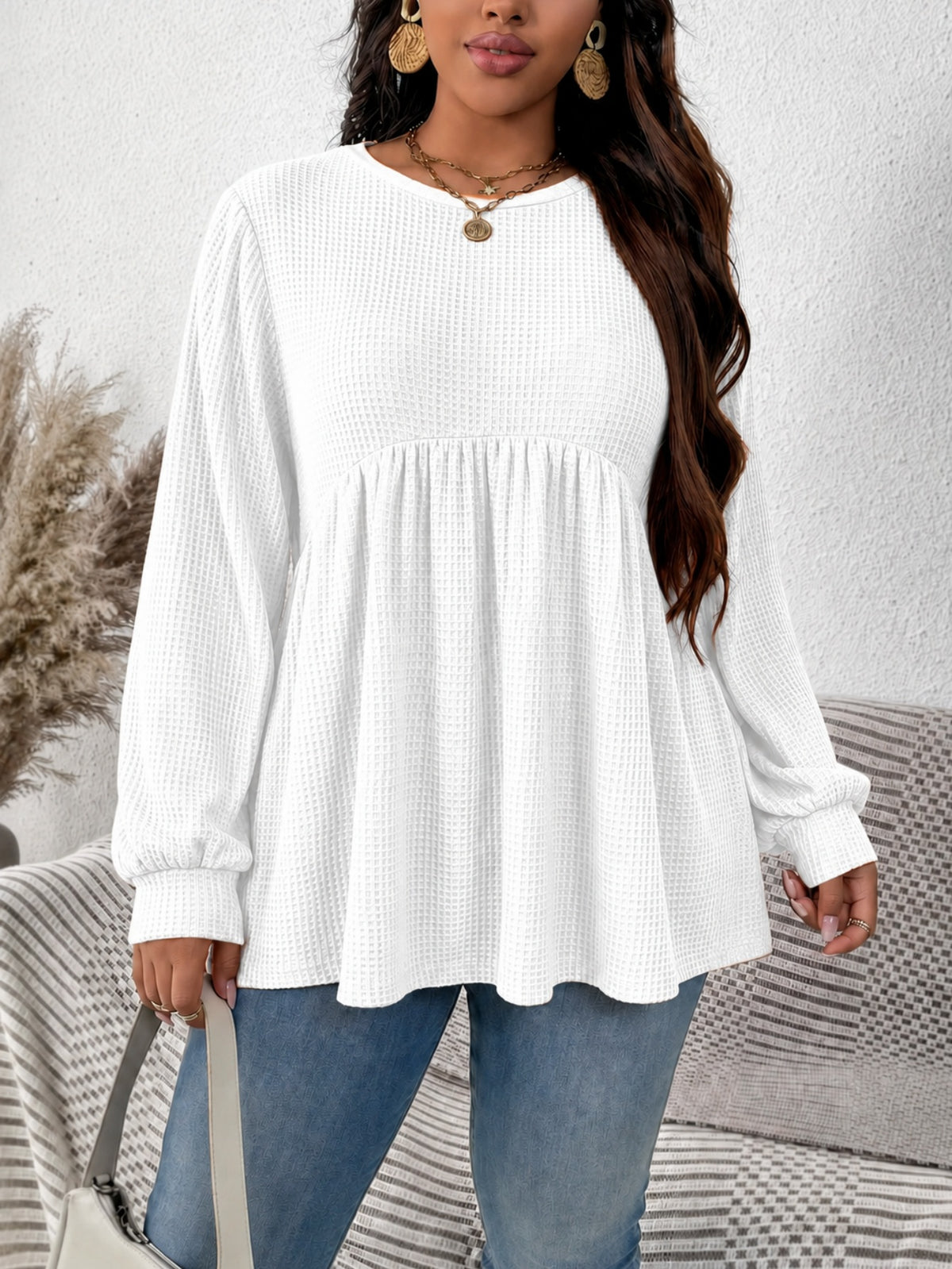 Chemise évasée femme - détail tissu - Ma boutique & co
