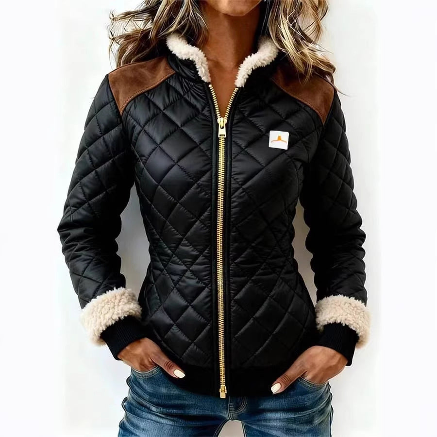 Doudoune femme streetwear noire - vue de profil