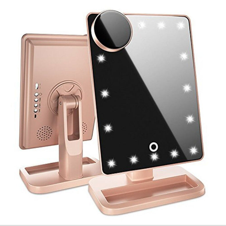 Miroir de maquillage LED Bluetooth avec écran tactile, vue principale