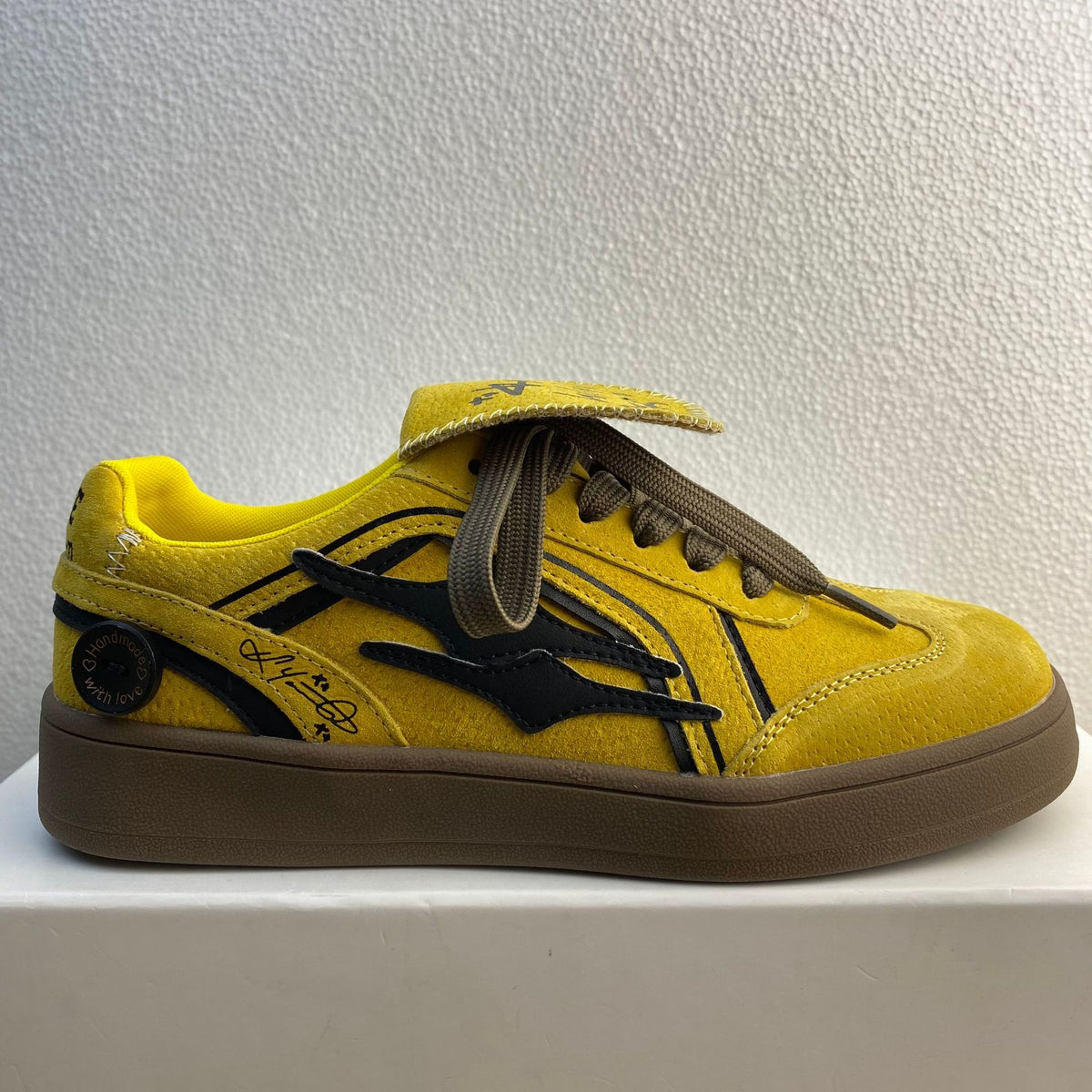 Baskets femme en cuir rétro - vue de dessus - Ma boutique & co