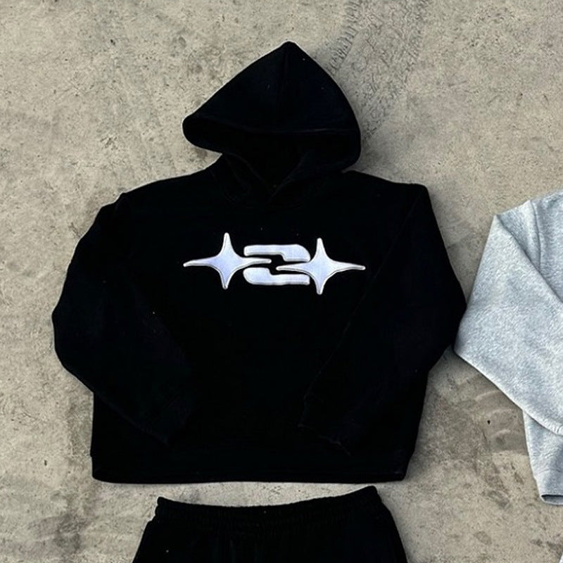 Sweat capuche homme retro - détail impression - Ma boutique & co