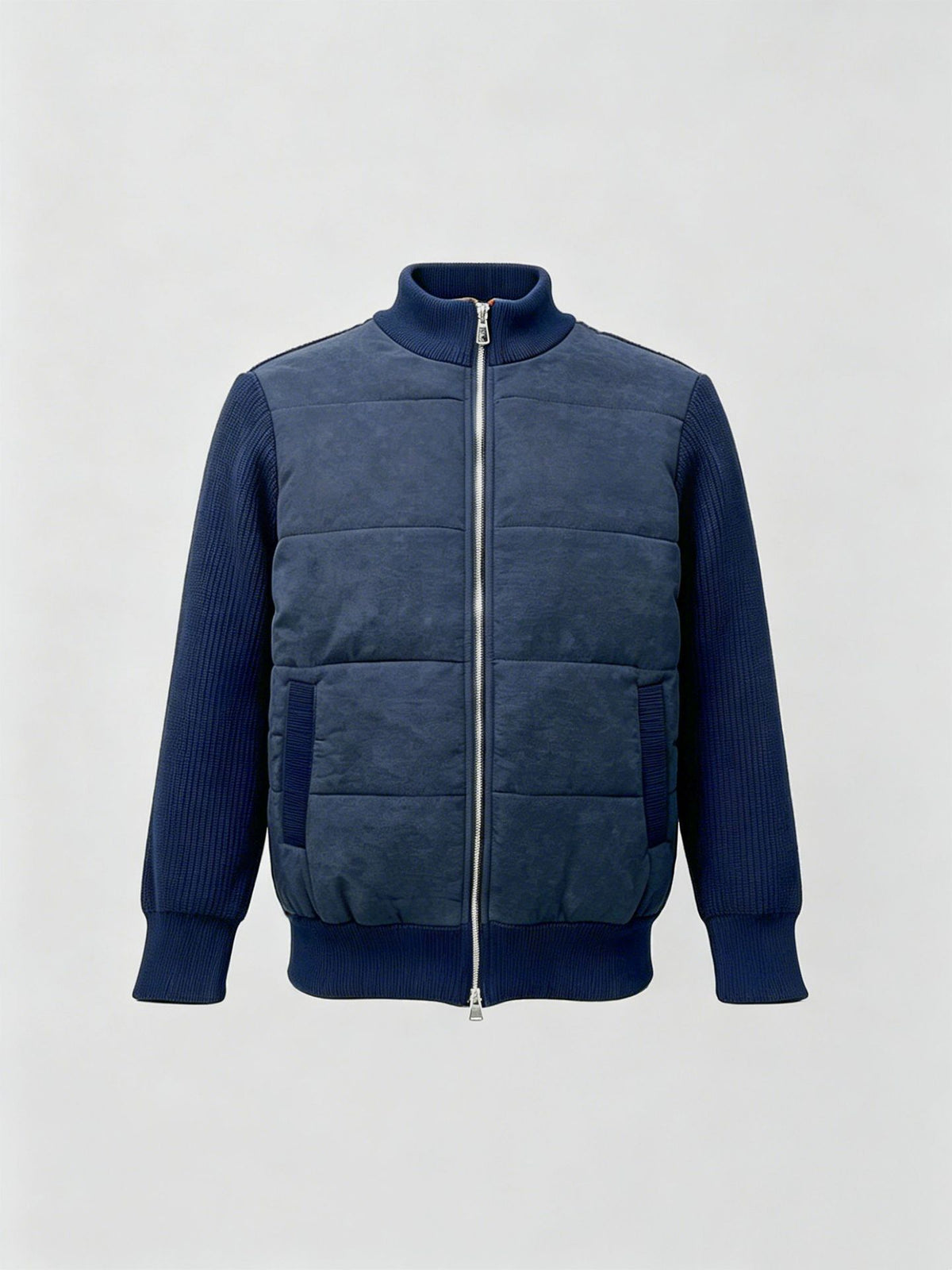 Manteau homme col montant - détail patchwork - Ma boutique & co