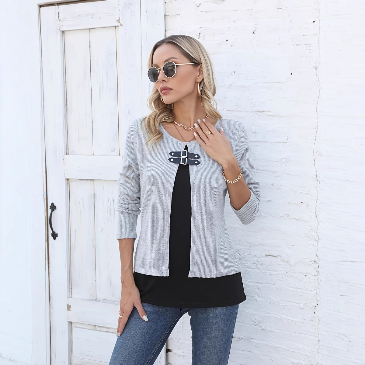 Top femme effet 2 pièces - vue de dos - Ma boutique & co