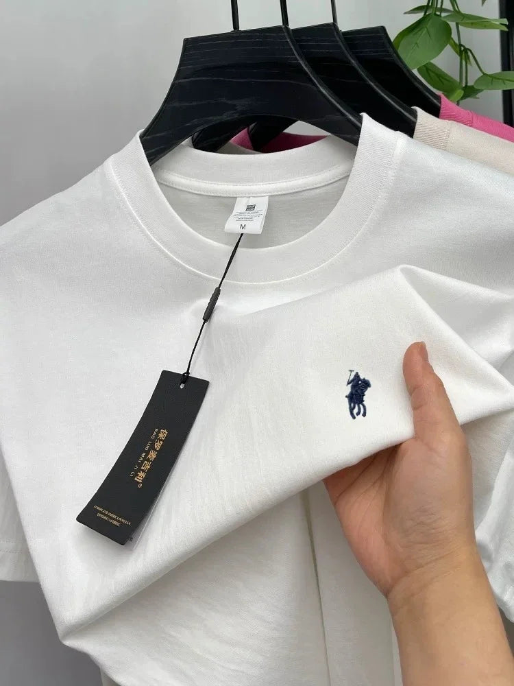 T-shirt homme col rond broderie polo - vue principale - Ma boutique & co