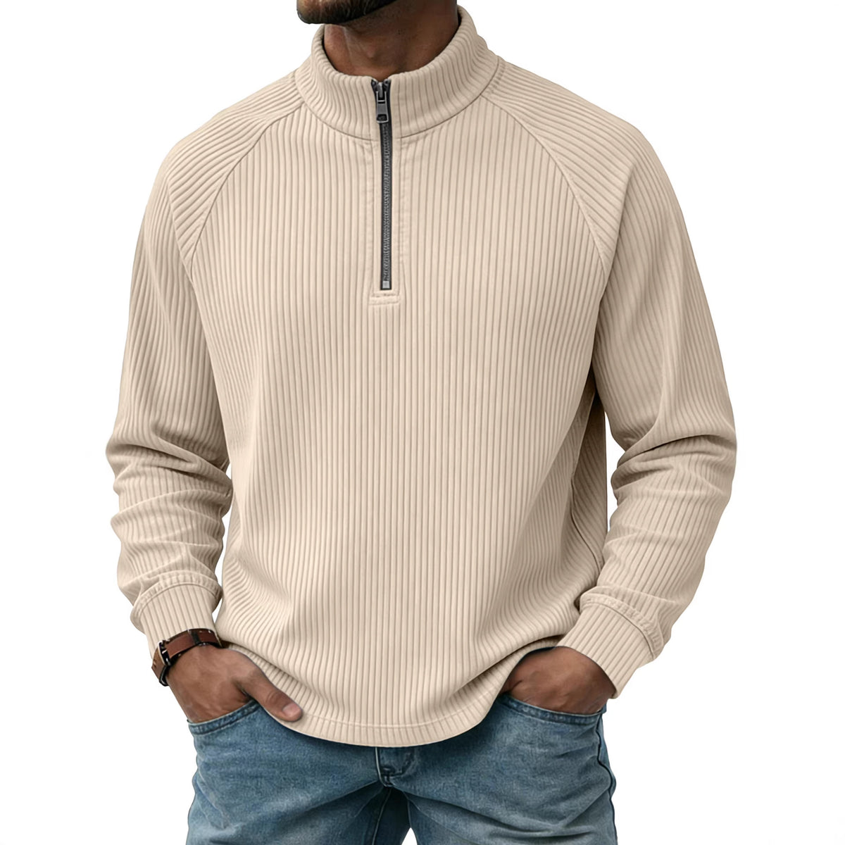 Polo homme zippé vert armée - Ma boutique & co