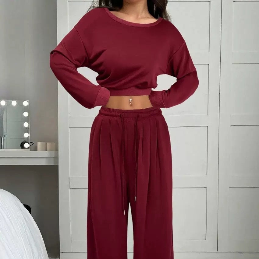 Ensemble femme 2 pièces - détail sweat épaule dénudée - Ma boutique & co