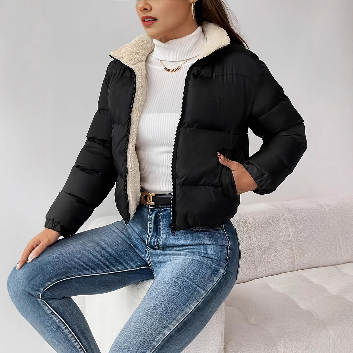 Veste femme unie - vue de dos - Ma boutique & co