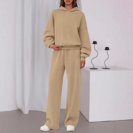 Ensemble sportswear femme veste sweat zippée pantalon large - vue principale - Ma boutique & co