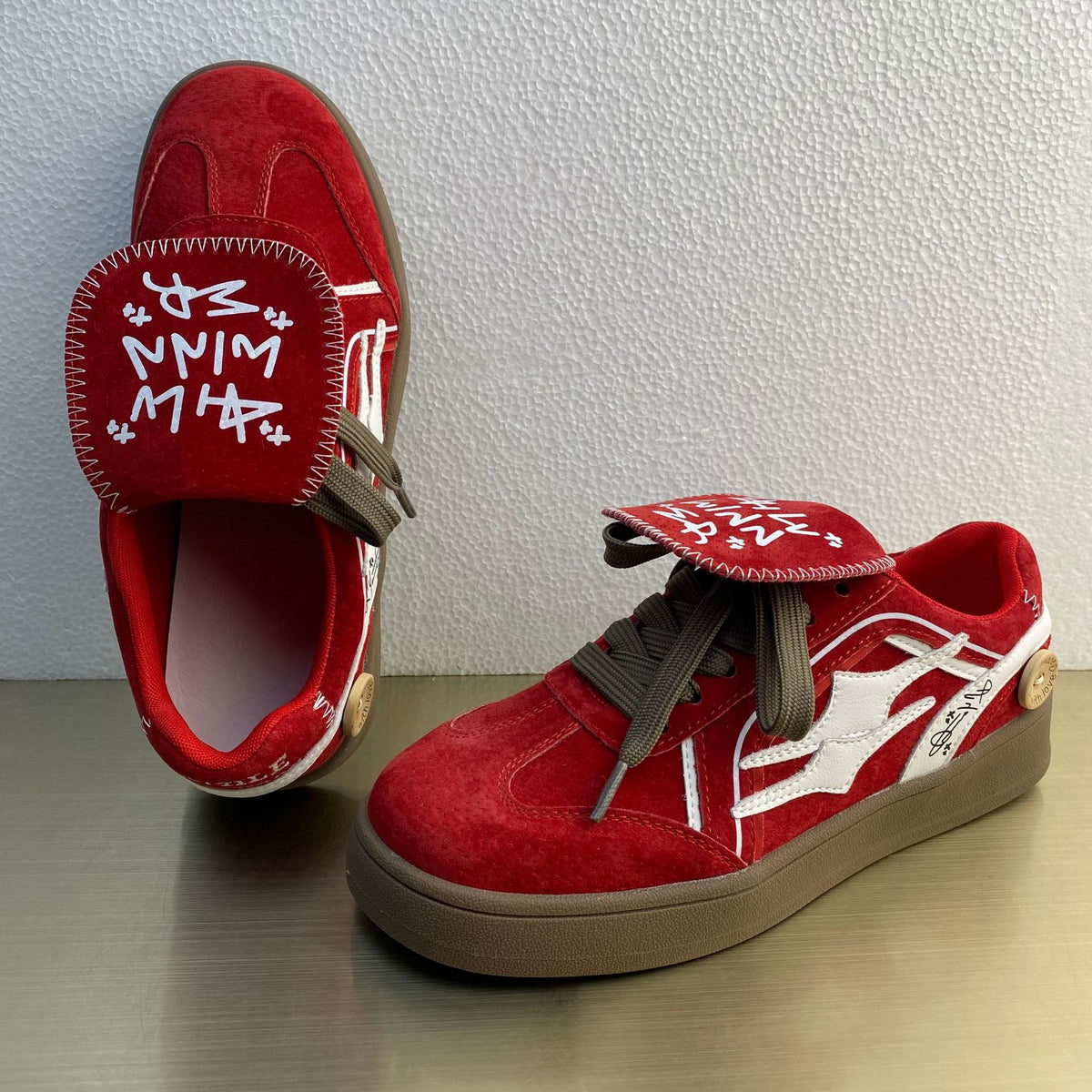 Baskets femme en cuir rétro style original - Ma boutique & co