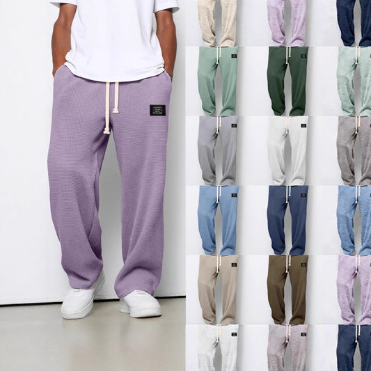 Pantalon homme droit coupe ample poches cordon - vue principale - Ma boutique & co