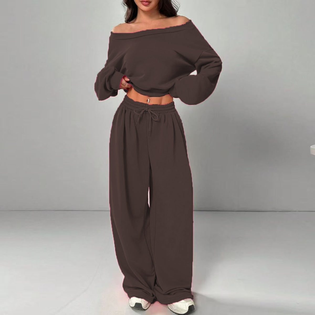 Ensemble femme 2 pièces - motif gris fleuri - Ma boutique & co
