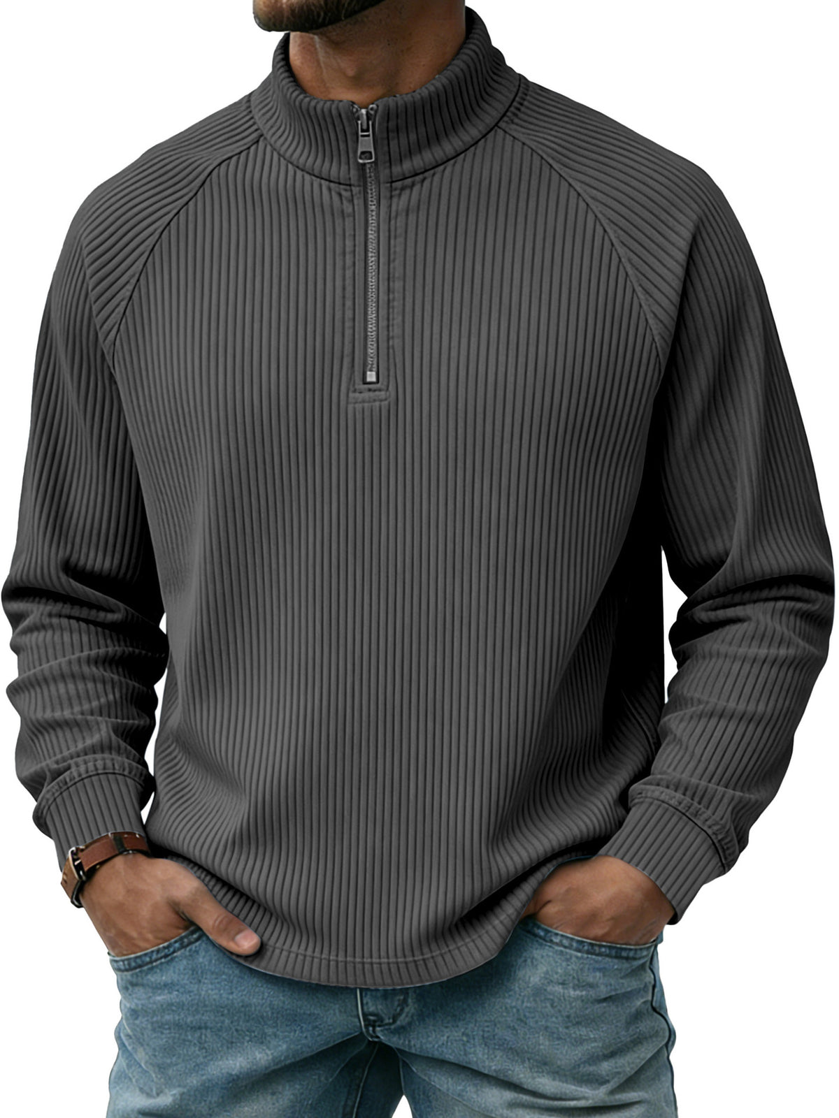 Polo homme zippé bleu - Ma boutique & co