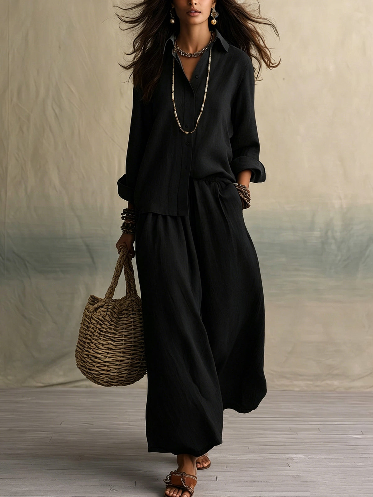 Ensemble chemise pantalon femme porté - Ma boutique & co
