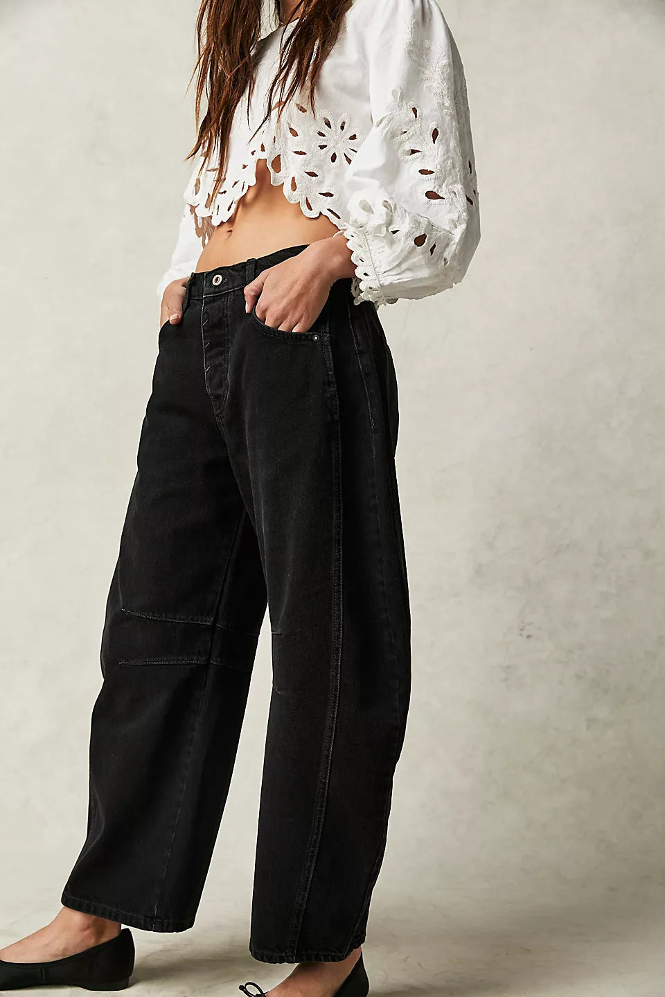 Jean femme baggy noir - Ma boutique & co
