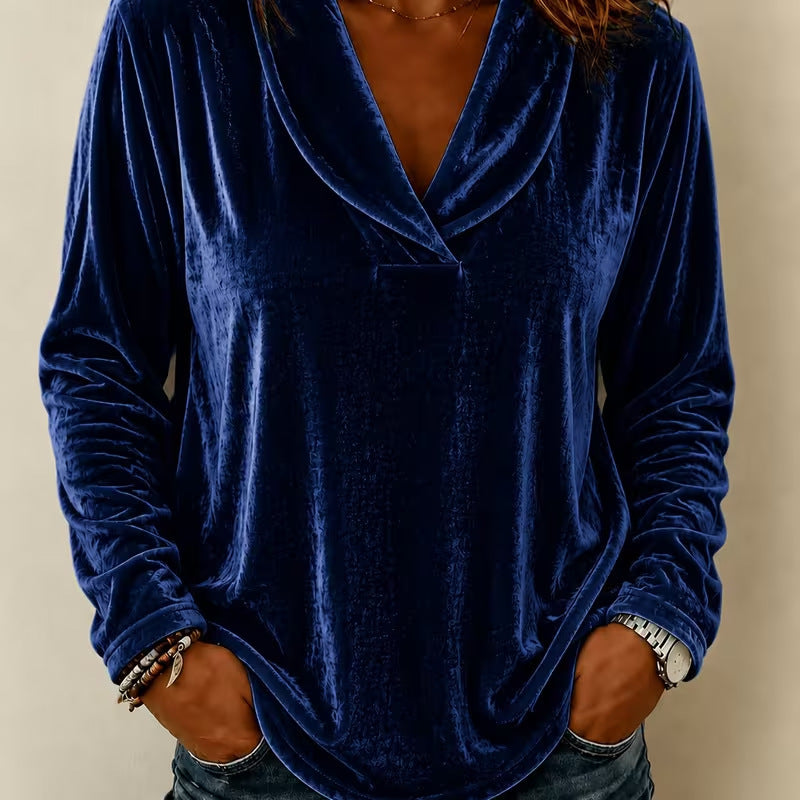 Pull top velours femme association look - Ma boutique & co