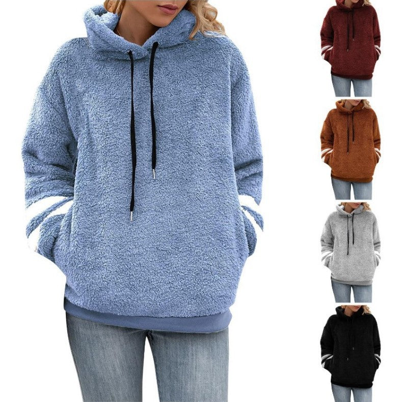 Sweat capuche femme coupe ample fourrure - vue principale - Ma boutique & co