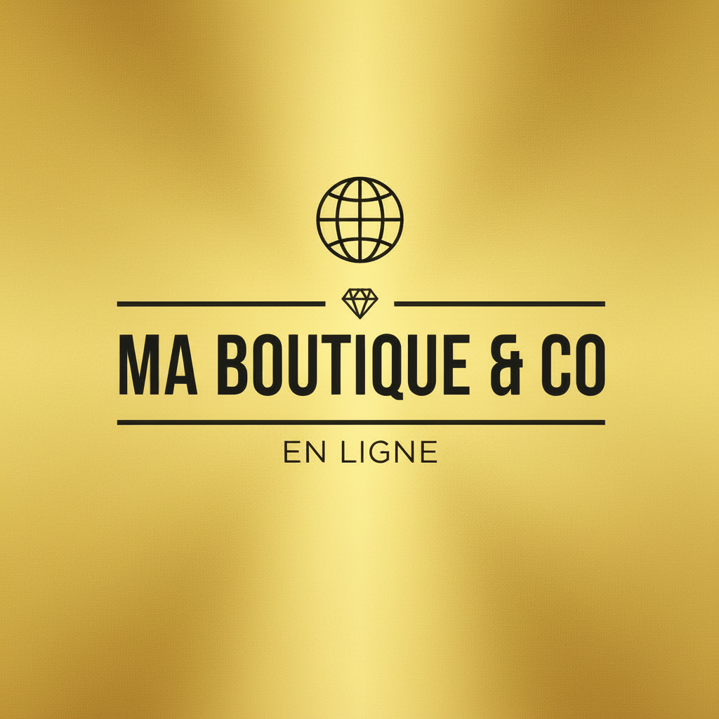 Logo Ma boutique & Co fond doré lumineux
